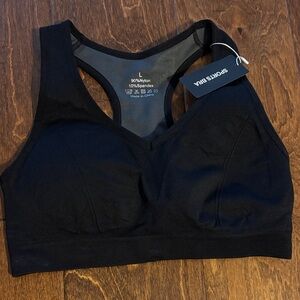 Black Sports Bra NWT Large
